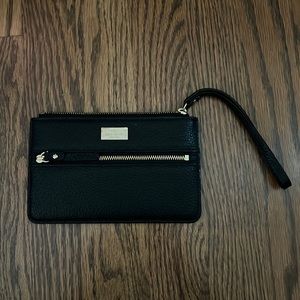 Kate Spade black leather wristlet